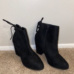 Black Velvet Ankle Boots